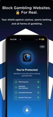 Bet Block - Stop Gambling Now iPhone screenshot