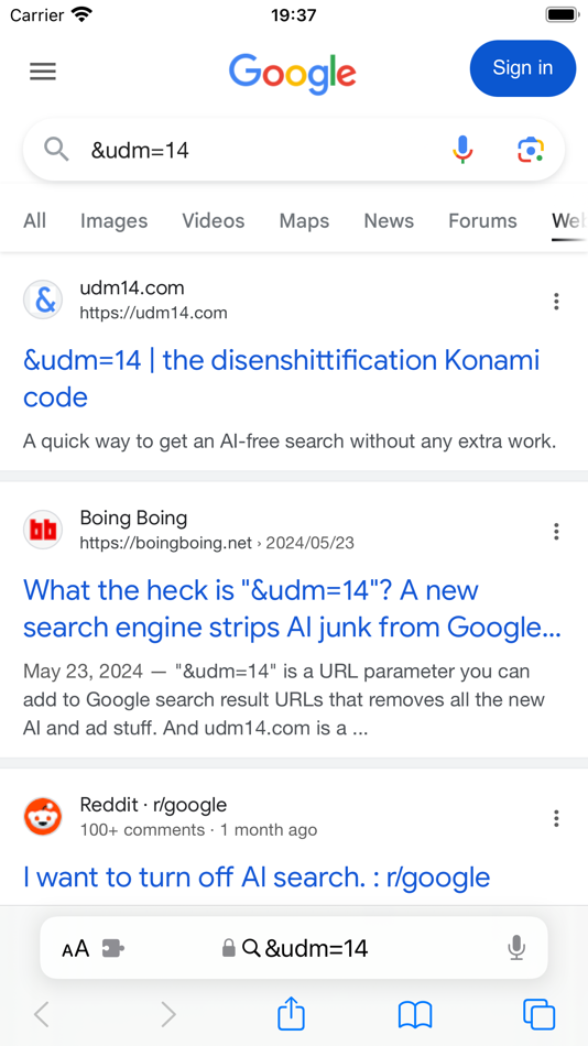 #2. udm14 for Safari (macOS) 由: Andrew Sun