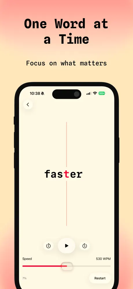 Приложение «Quick Read - RSVP» screenshot 2