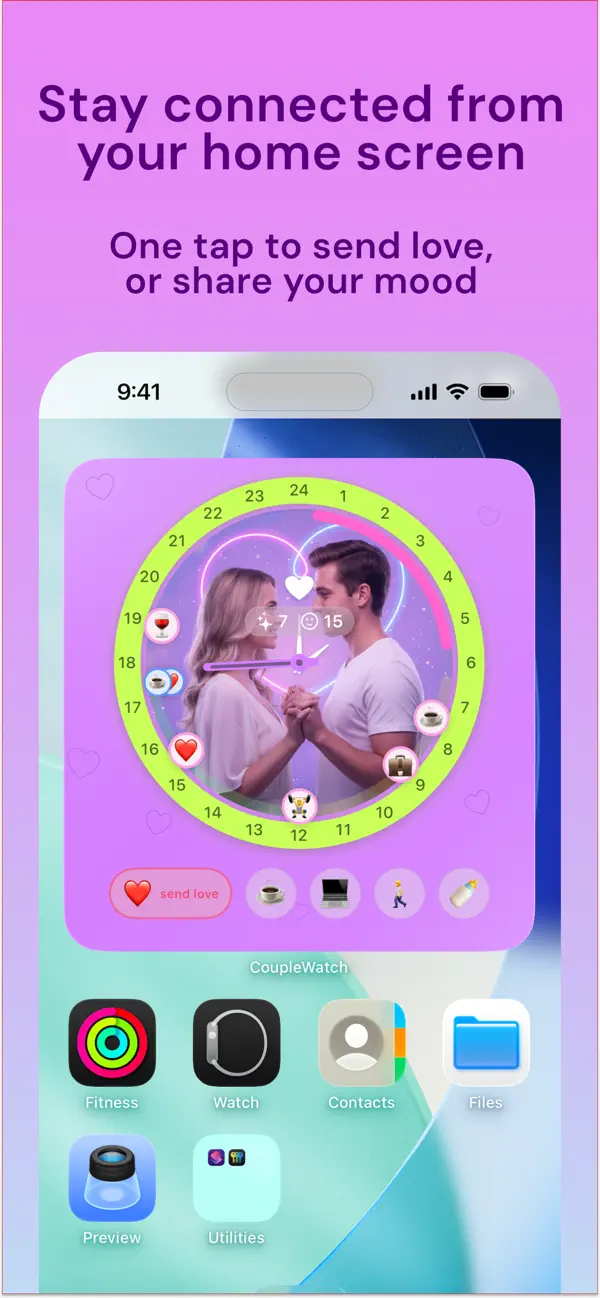 Screenshot #1 pour Love Widget - Couple Watch