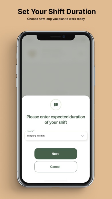 Timecare: Shift Tracker iPhone screenshot 3 - Productivity app