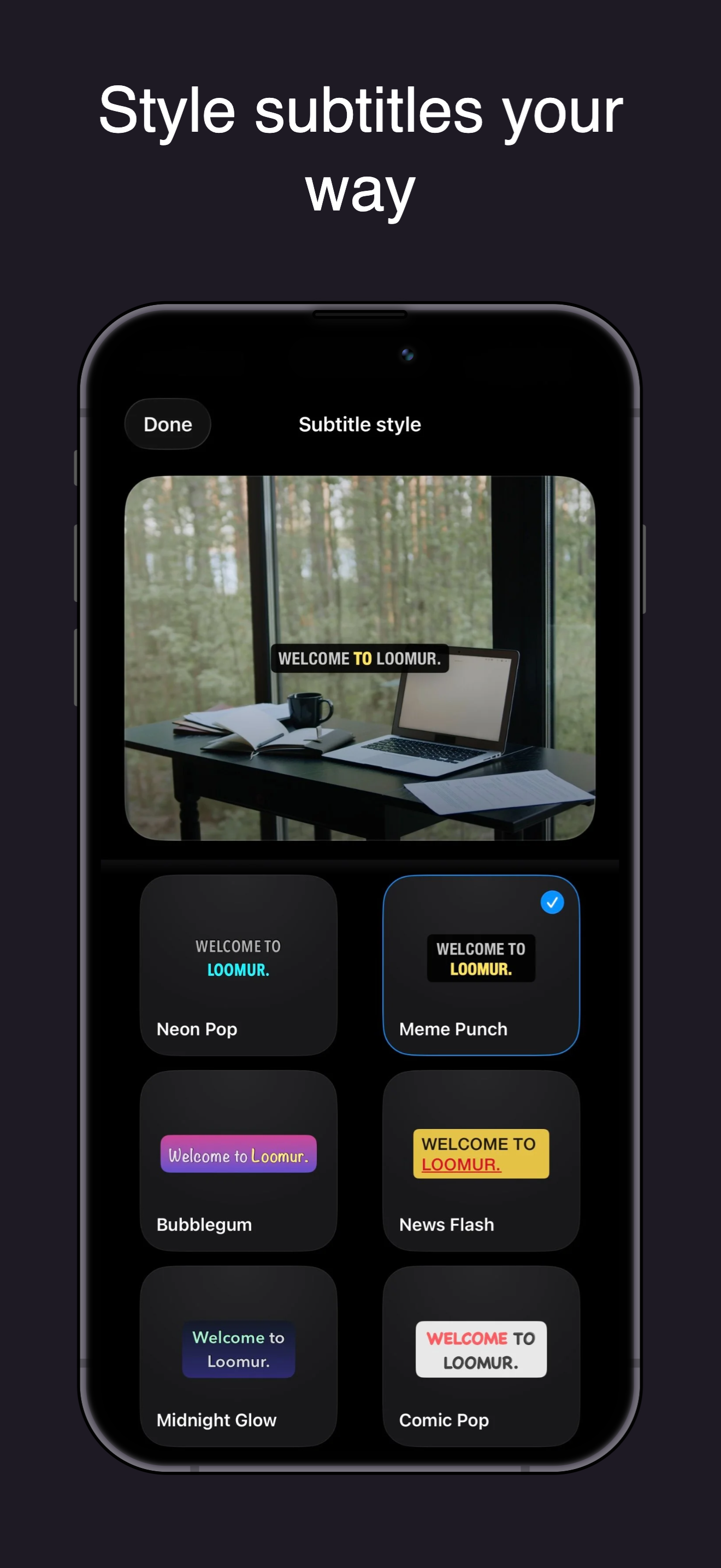 Loomur: AI Captions screenshot 2