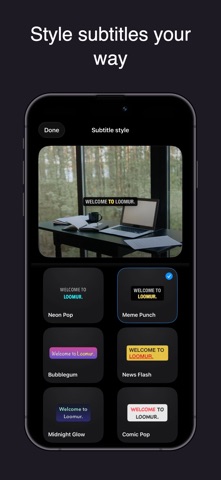Loomur: AI Captions Screenshot 2 of 3