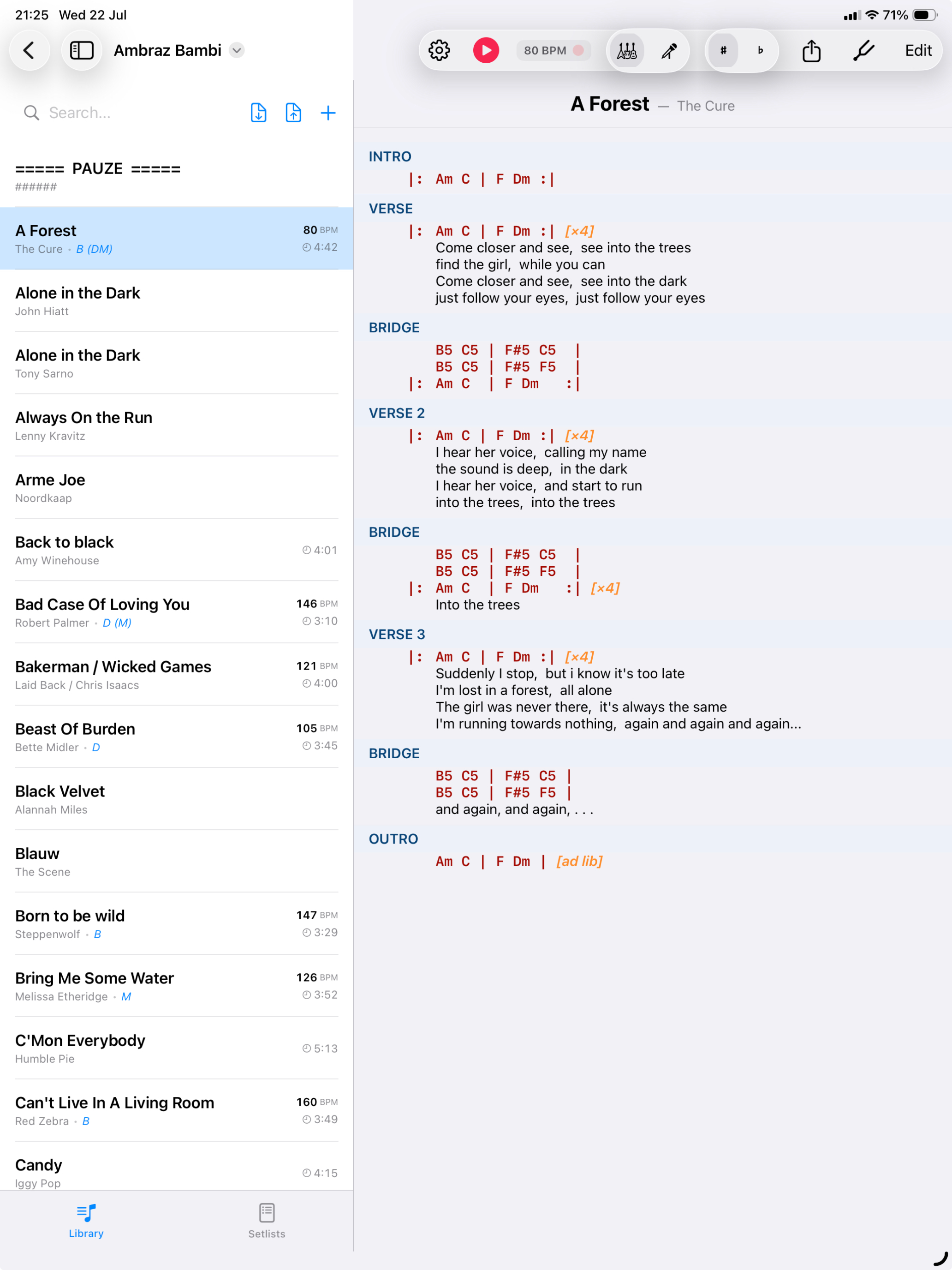 LeadSheets: Chords & Setlists screenshot 11