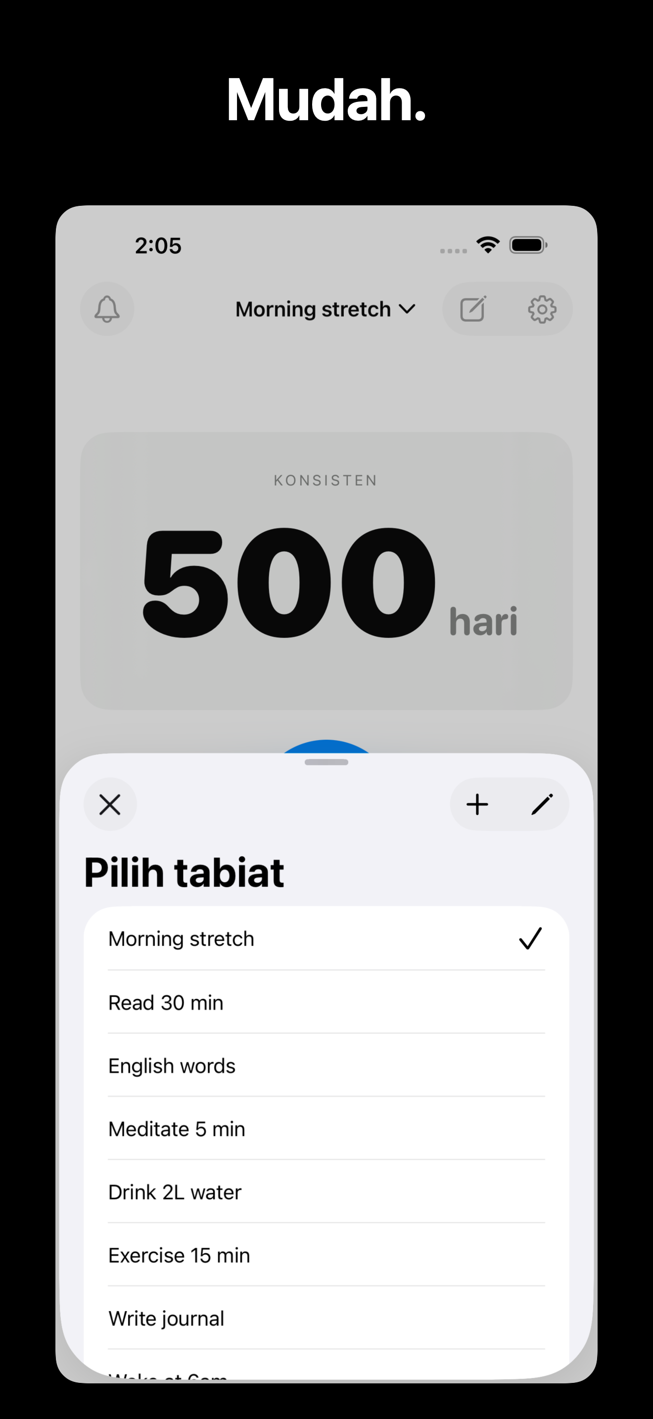 KeepGoing - Habit Tracker iOS screenshot 5 showing app interface