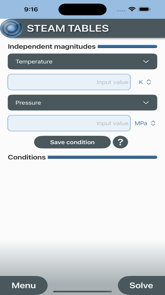 #1. Steam Tables by CA (iOS) โดย: Irving Josue Cortes Iturriaga