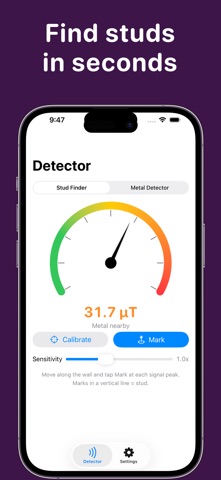 Stud Finder: Wall Metal Scan iPhone screenshot