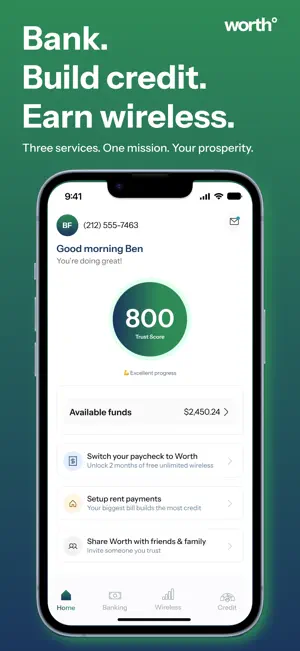 Worth - Banking & Credit screenshot 1