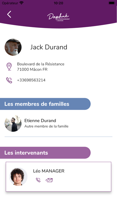 Daphné Partenaire Screenshot
