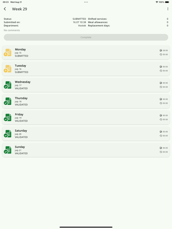 Screenshot #5 pour Timesheet application