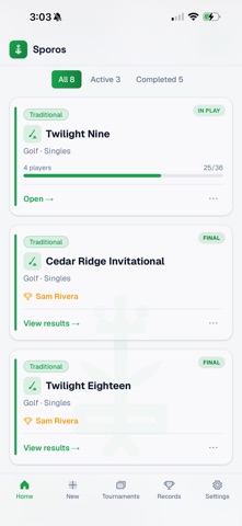Sporos: Tournament Builder Screenshot 2 of 6