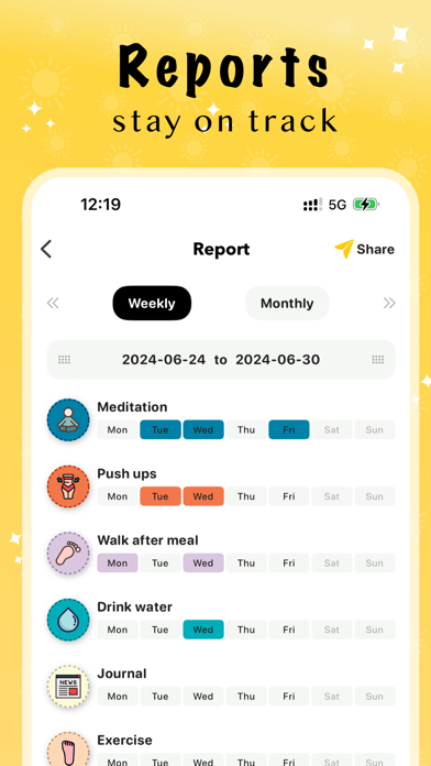 ShineDay - Habits Tracker Screenshot