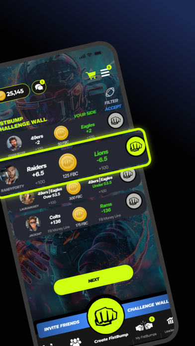 FistBump Sports Screenshot
