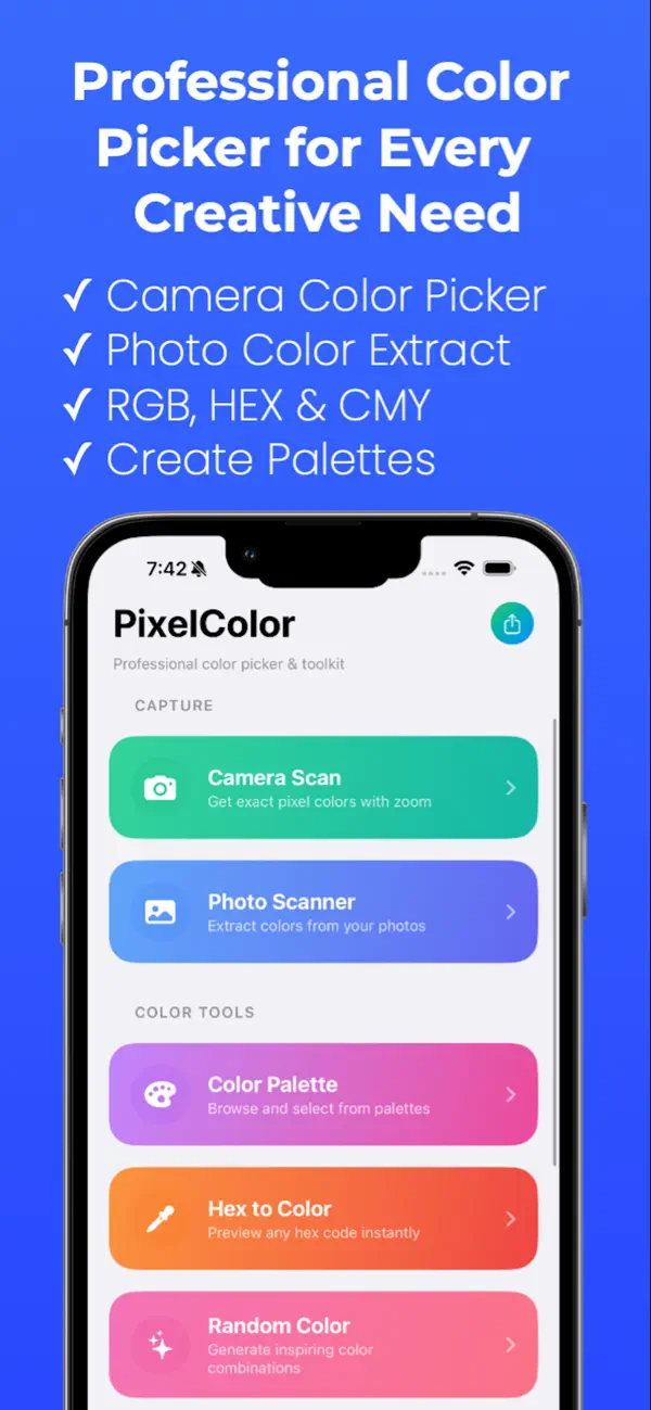 Screenshot #1 pour ColorPixel: Color Picker & RGB