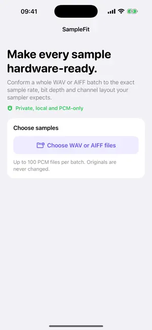 SampleFit screenshot 2