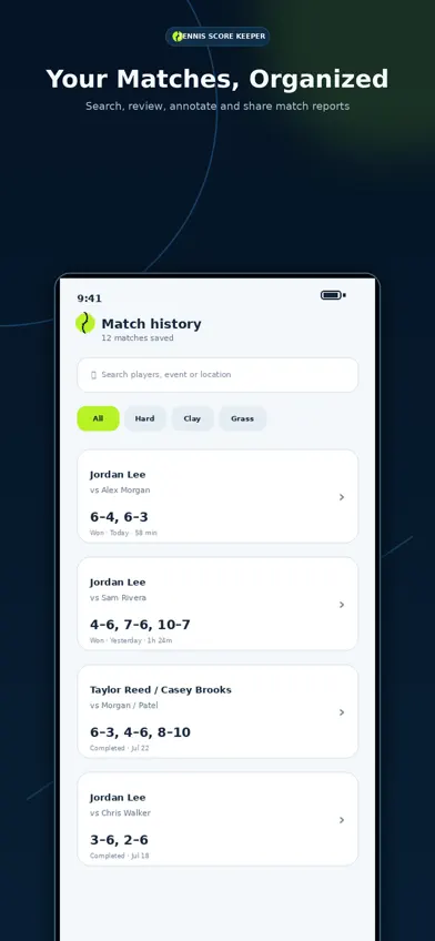 Tennis Score Keeper. screenshot 2