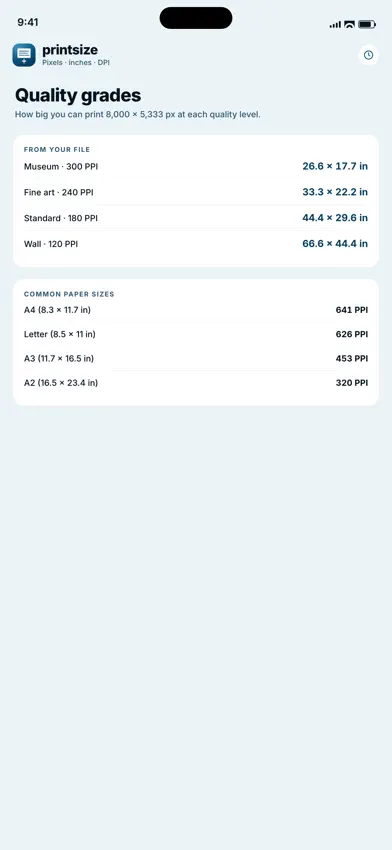PrintSize: DPI Calculator screenshot 5
