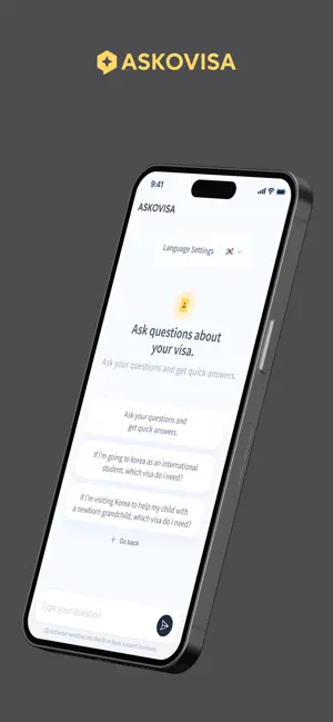 ASKOVISA - Korea entry chatbot screenshot 2