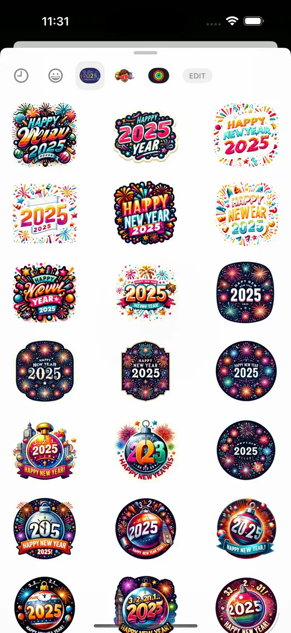 Screenshot #3 pour Happy New Year 2025 Sticker