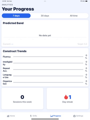 TOEFL Speaking Practice & AI iPad screenshot
