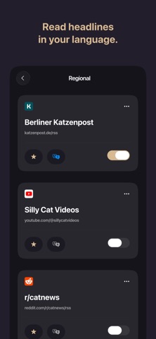 Lume by Frido: News Reader RSS iPhone screenshot