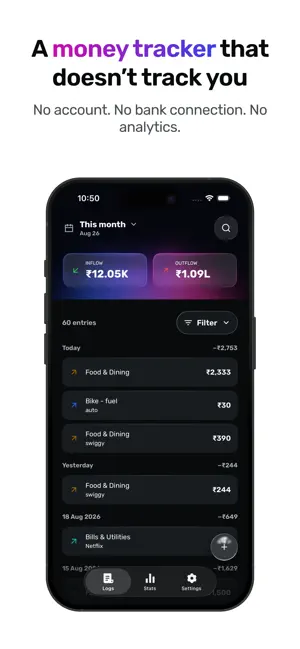 JotWell: Expense Tracker screenshot 1