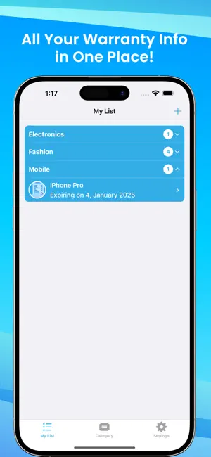 Warranty Tracker & Manager screenshot 1