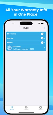 Warranty Tracker & Manager Screenshot 1 of 5