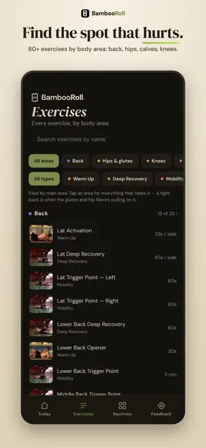 BambooRoll: Foam Roll Recovery screenshot 1