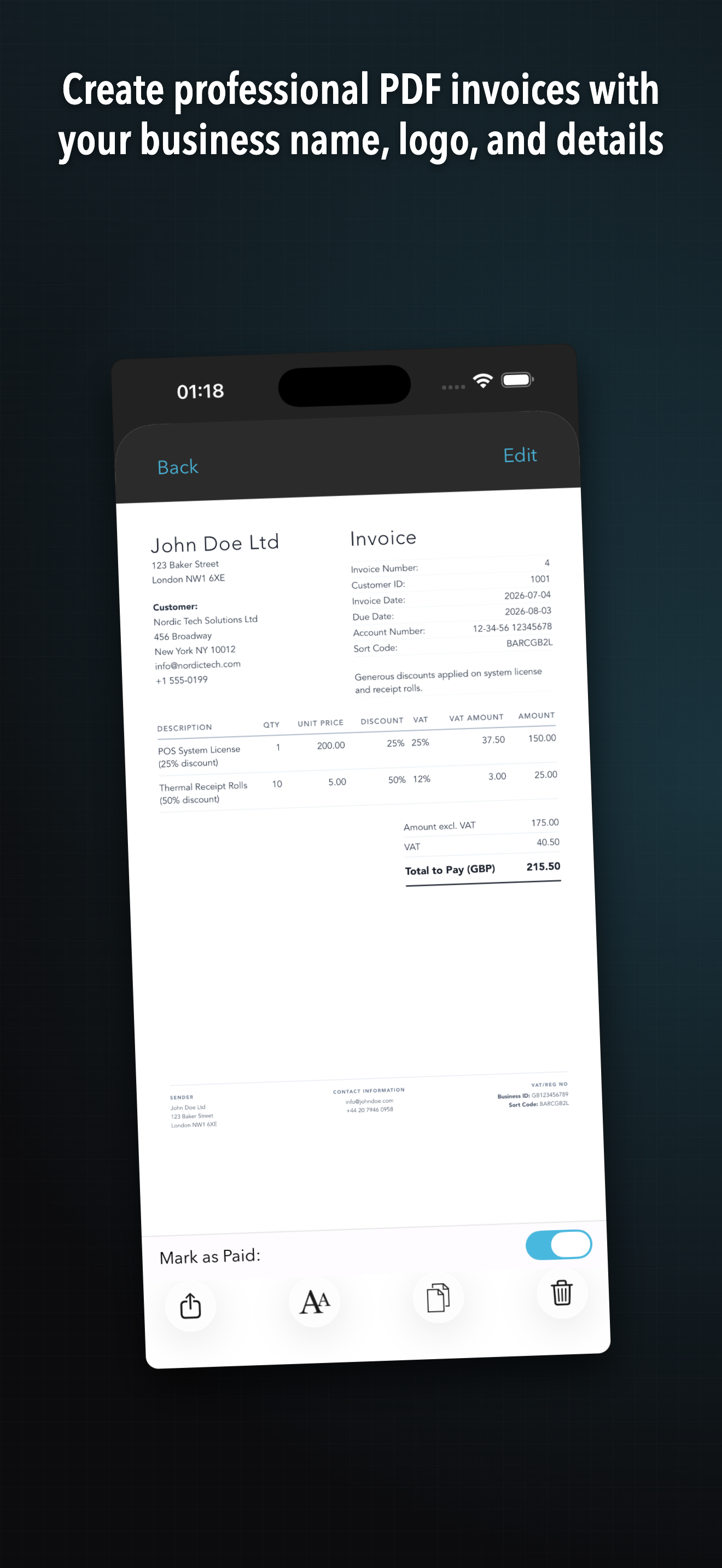 Invoice Template Pro