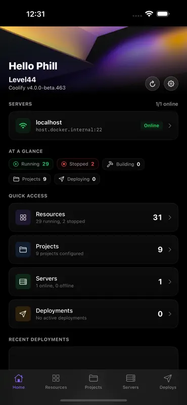 Gantry - Coolify Manager screenshot 2 of 5