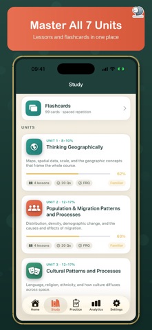 AP Geo Exam Coach by ChatStick iPhone screenshot