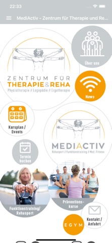 THERAPIE & REHA / MEDIACTIV app screenshot