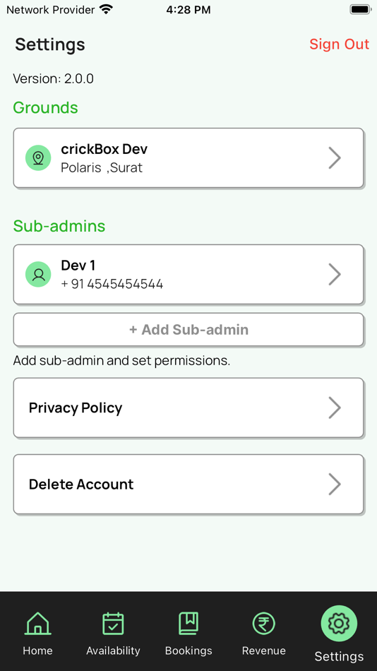 #4. CrickBox-Box Cricket Admin App (iOS) 由: 28 Infotech