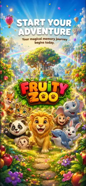 Fruity Zoo: Animal Memory Game screenshot 3