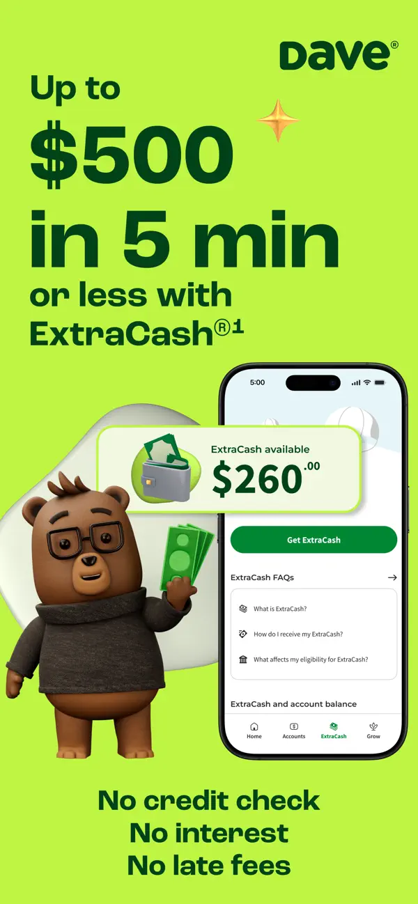 #1. Dave: Credit, Cash & Money App (iOS) By: Dave, Inc