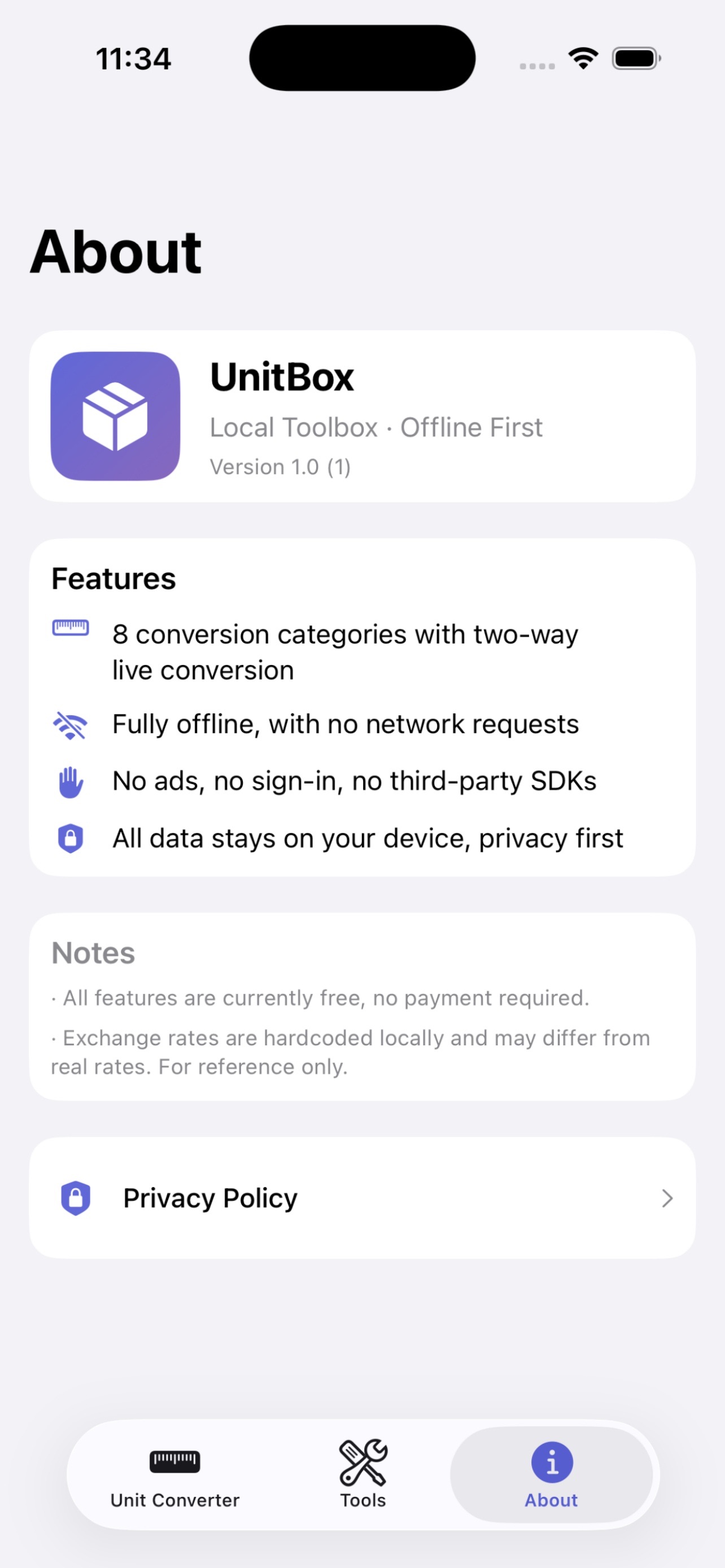 Screenshot 3 of UnitBox-tool