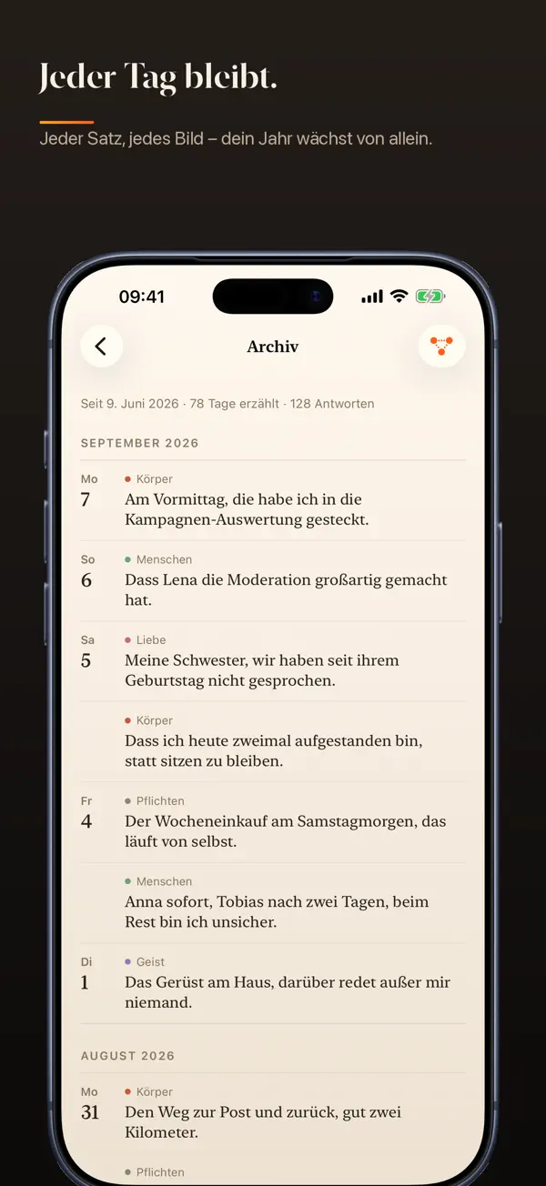 Loudline · Tagebuch sprechen iPhone App Screenshot 6 – Gesundheit & Fitness