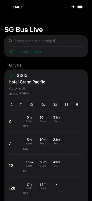 SG Bus Live screenshot 2