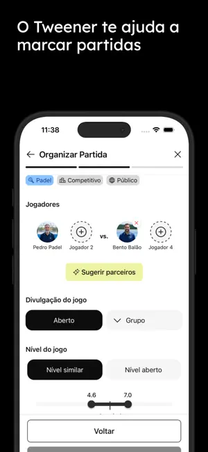 Tweener: Tennis, BT & Padel iPhone screenshot 6