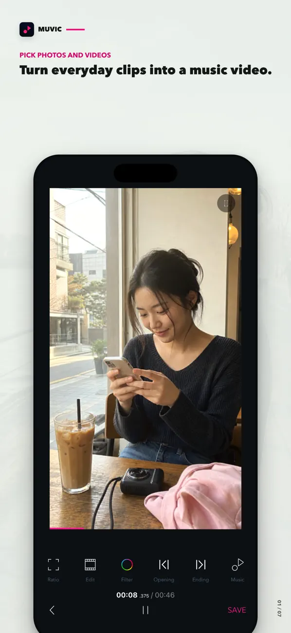 Screenshot #1 pour MUVIC - Video & Vlog Maker