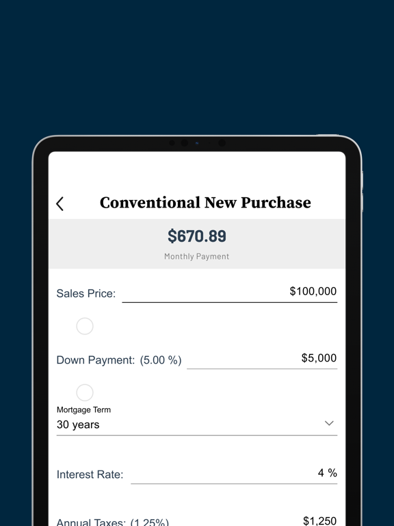 The Mortgage Link, Inc iPad screenshot 4 - Finance app