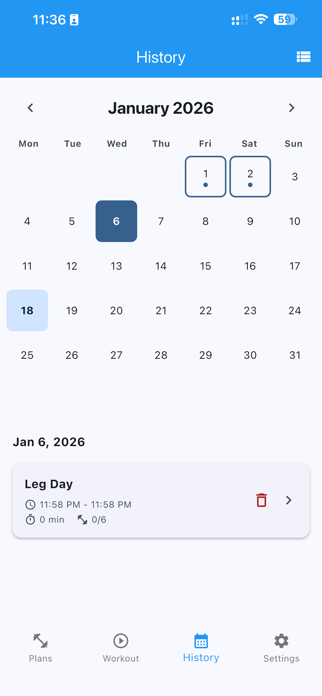 Simple Workout Recorder Screenshot 5 of 7