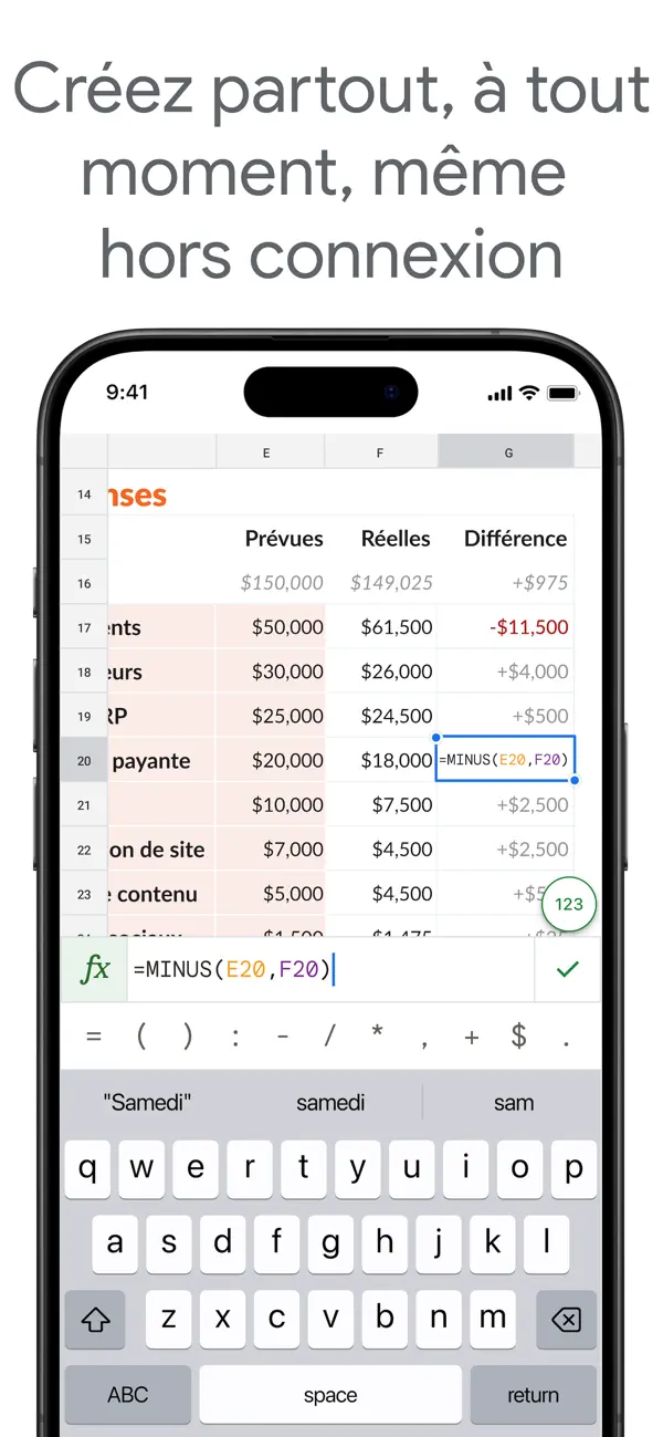 Screenshot #2 pour Google Sheets