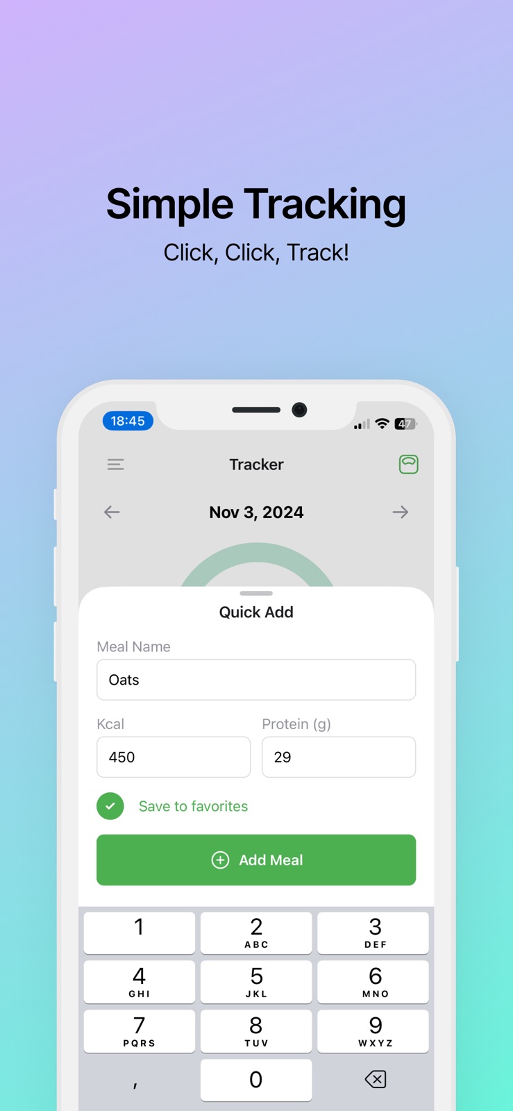 Quick Track - Calorie Counter iphone screenshot 3