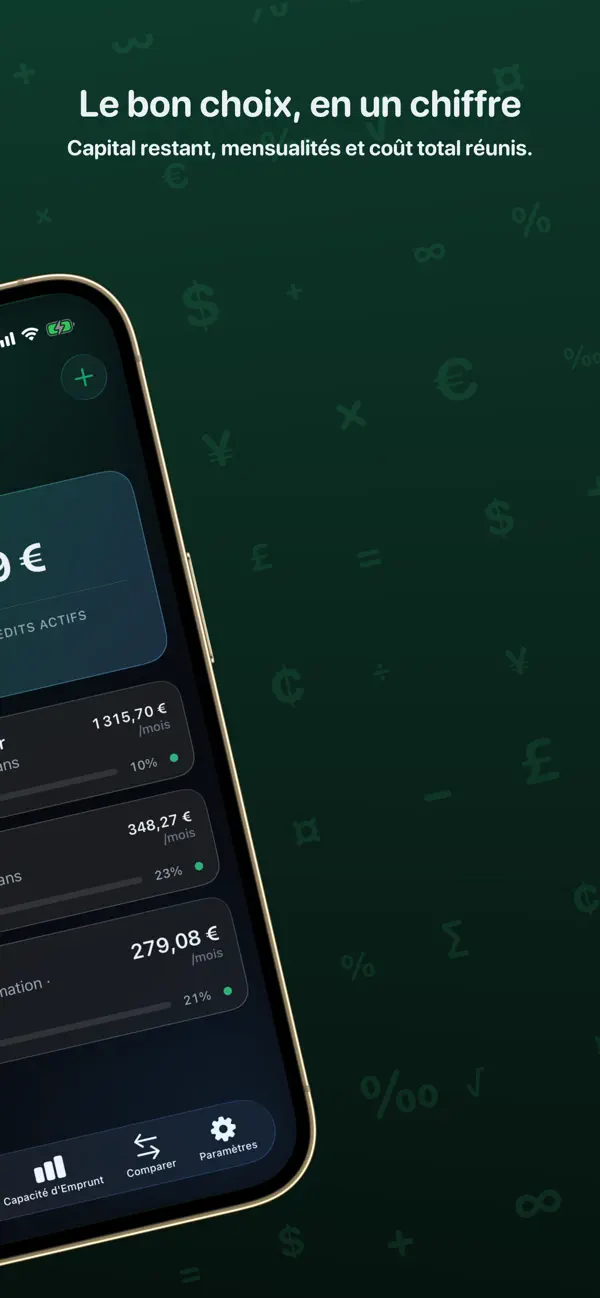Screenshot #2 pour Amortix – Suivi de crédits