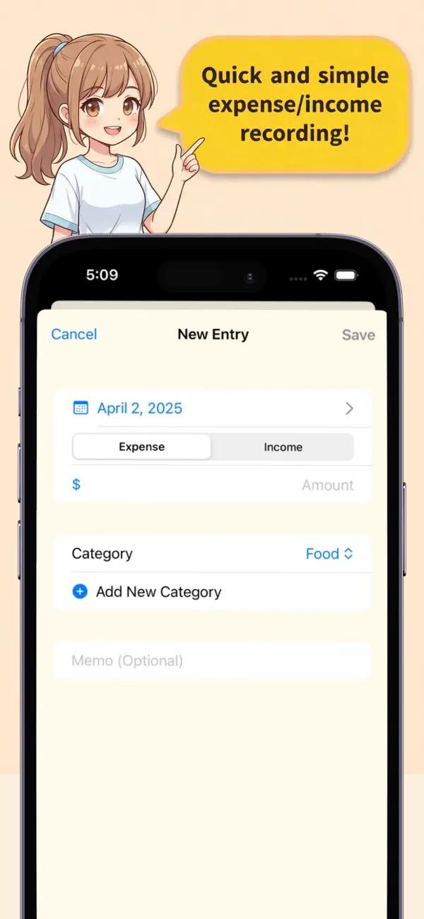 Screenshot #2 pour Kozukai - Simple Money Tracker