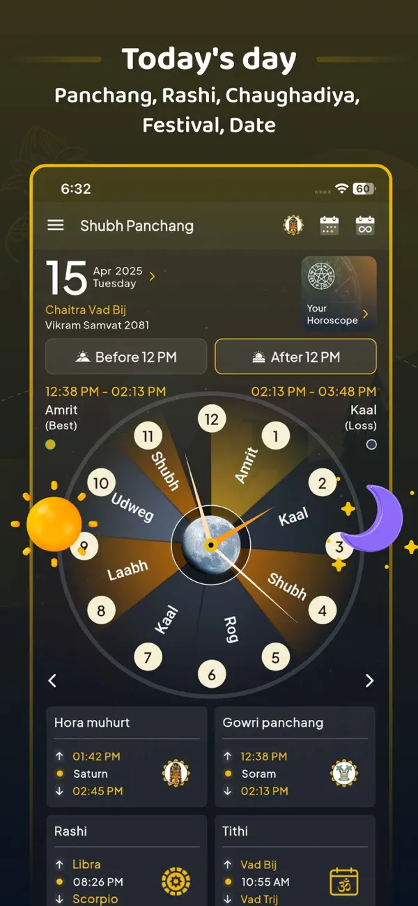 Screenshot #1 pour Shubh Panchang: Hindu Calendar