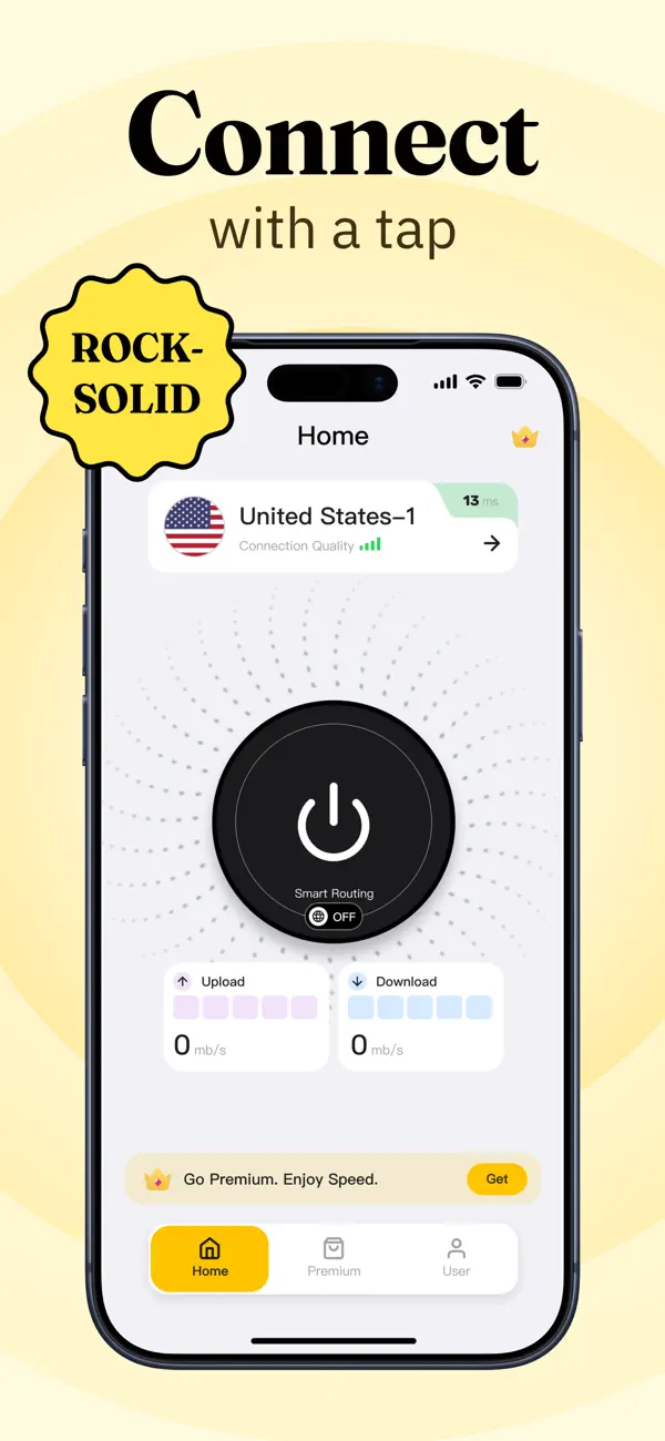Screenshot #1 pour MynaVPN - Safe & Fast VPN