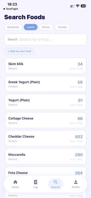 PlateLog: Calorie Tracker screenshot 2